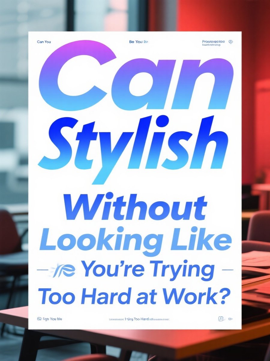 Can You Be Stylish Without Looking Like You’re Trying Too Hard at Work?