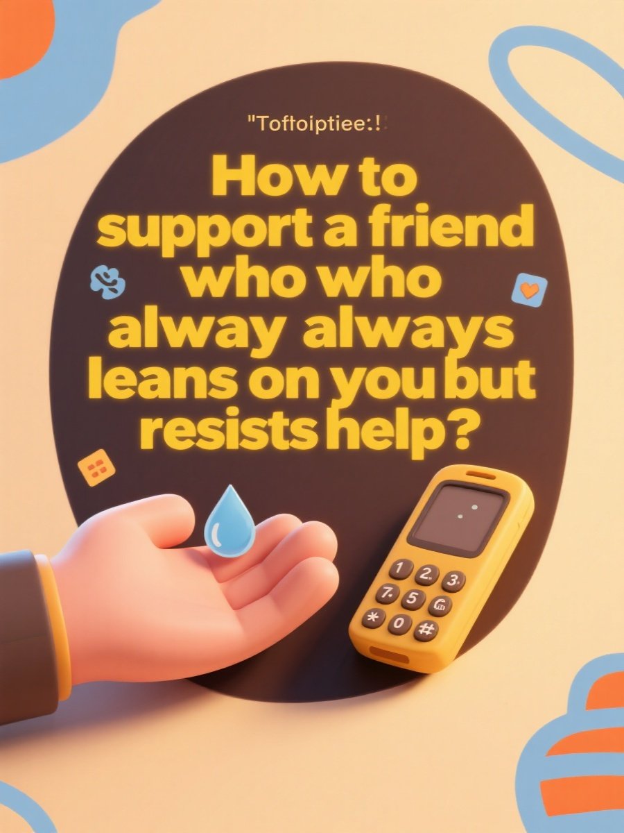 How to support a friend who always leans on you but resists help? 