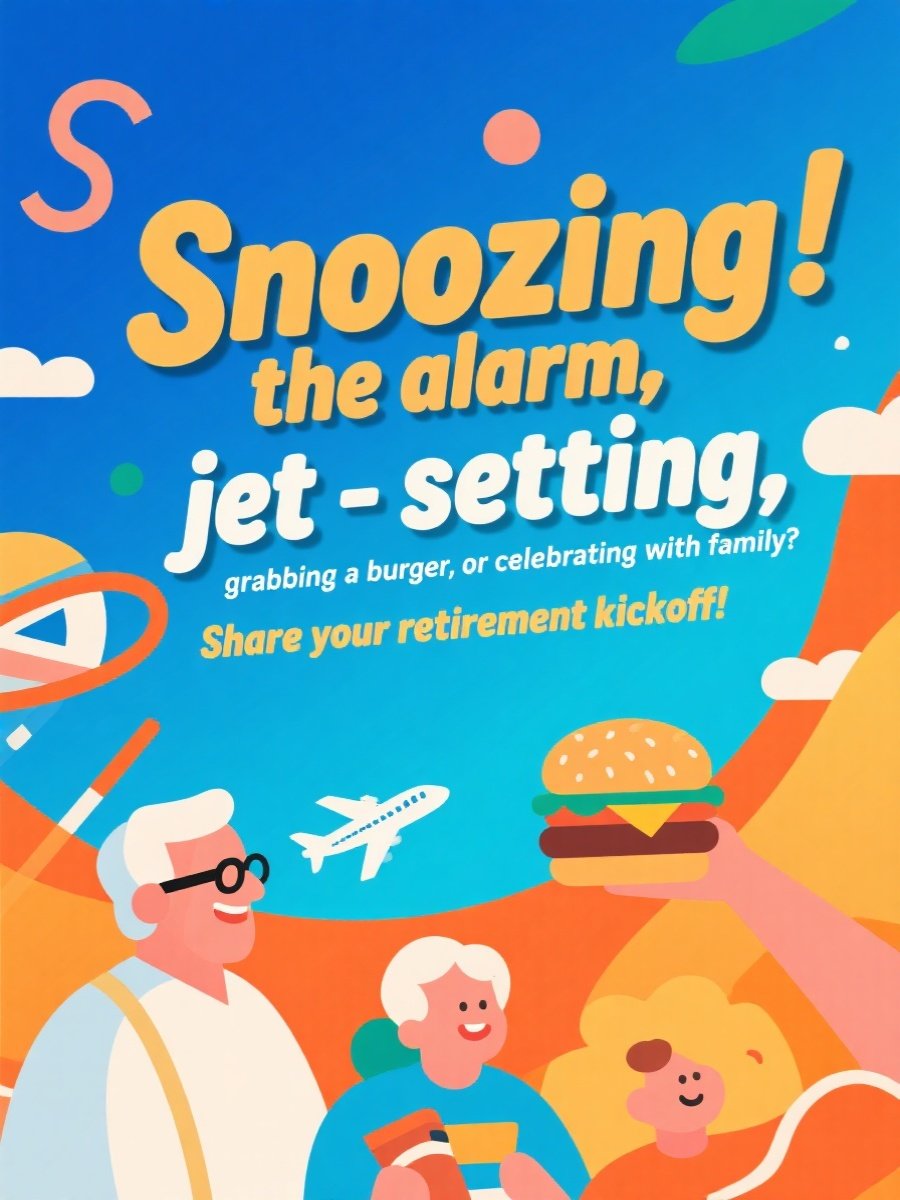 How Did You Spend Your First Day of Retirement?​🎉😴✈️🍔
