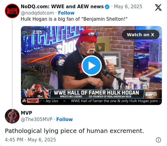 MVP Calls Out Hulkster—Too Far This Time?
