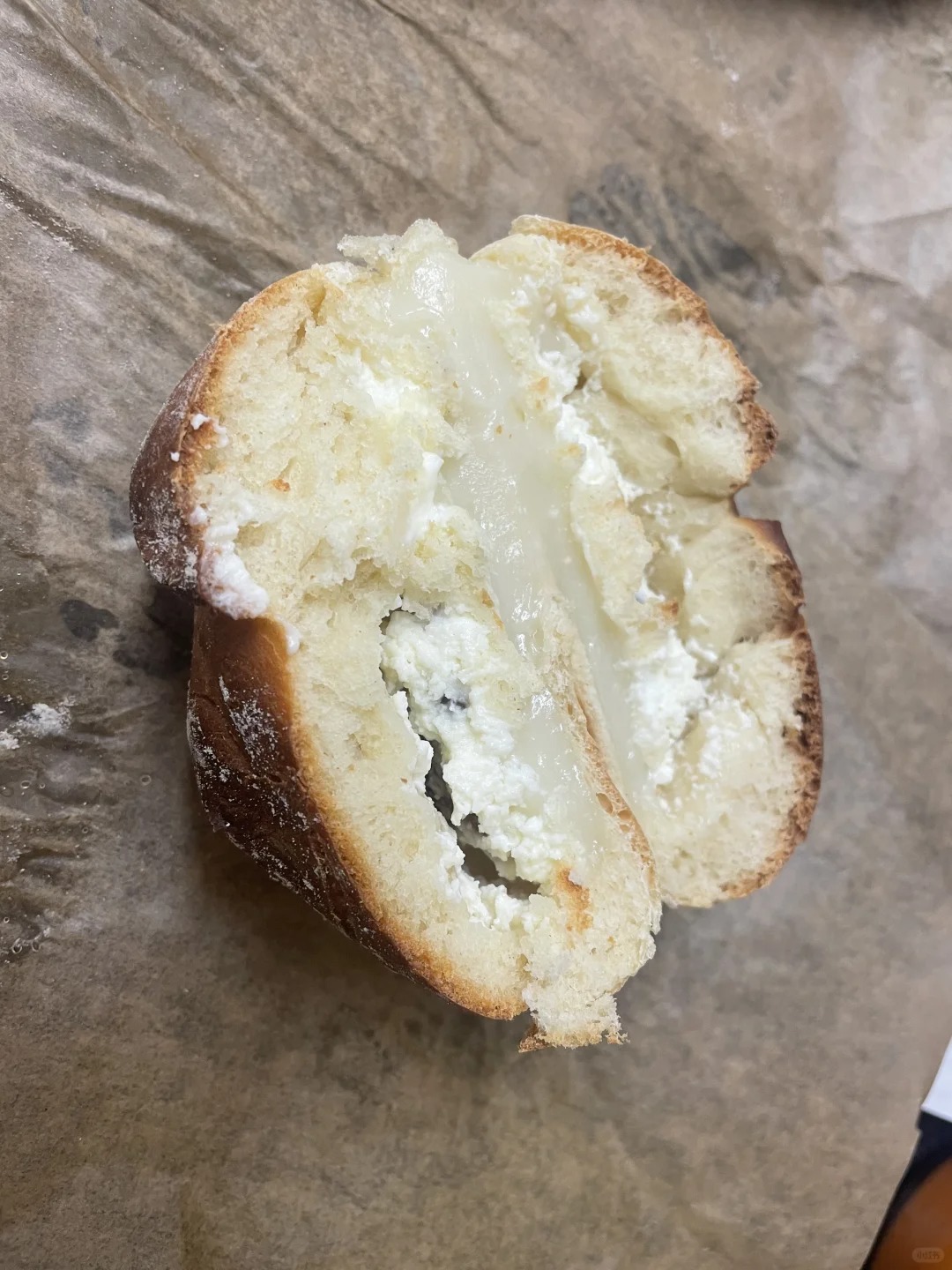 Loaf filled with raisins and cheese.