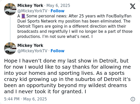 Detroit Sports Media Shake-Up: Thompson Out
