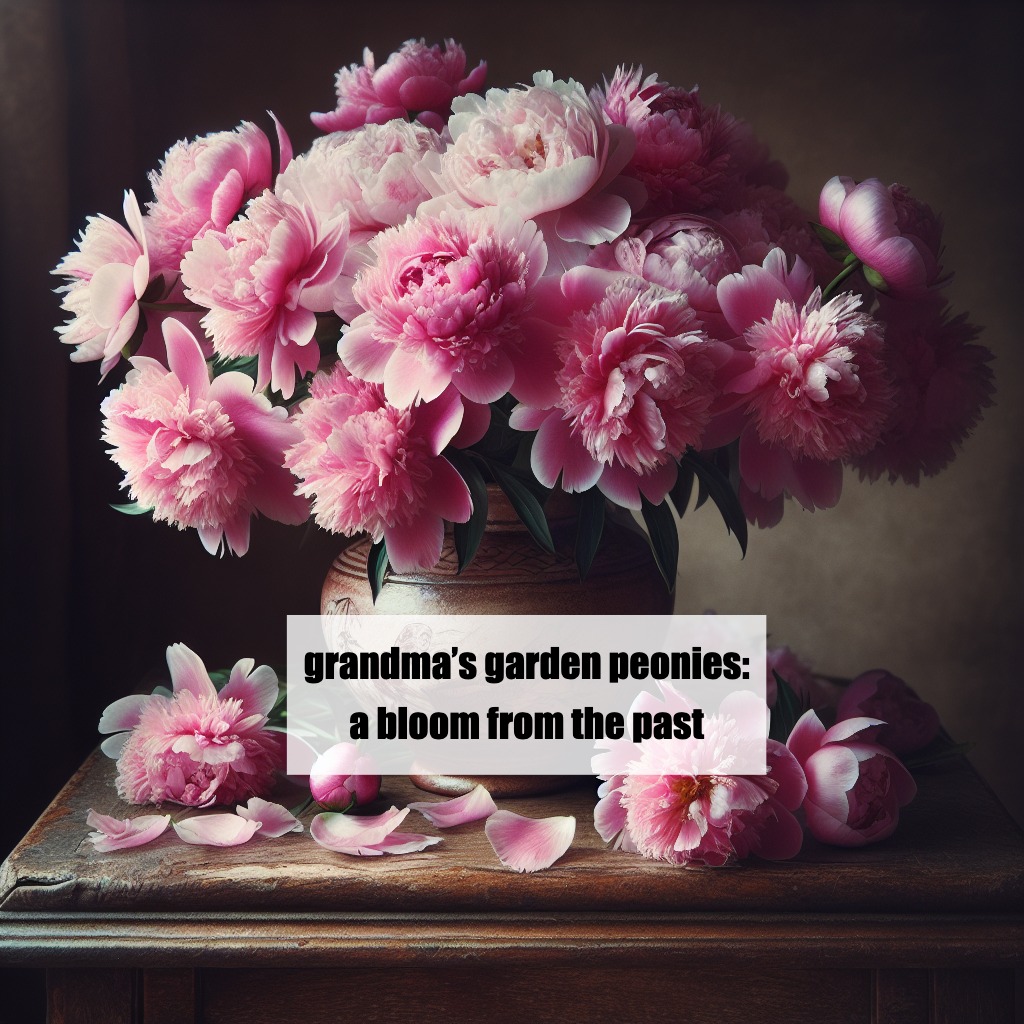 grandma’s garden peonies: a bloom from the past