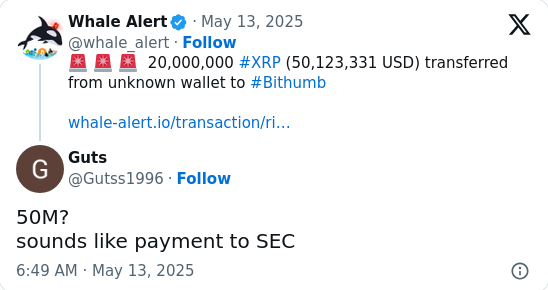 Did Someone Just Move $50M in XRP?!