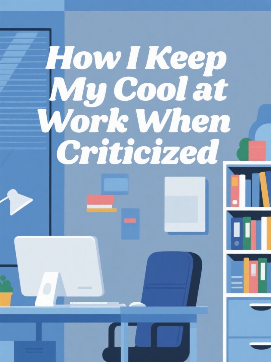 How I Keep My Cool at Work When Criticized