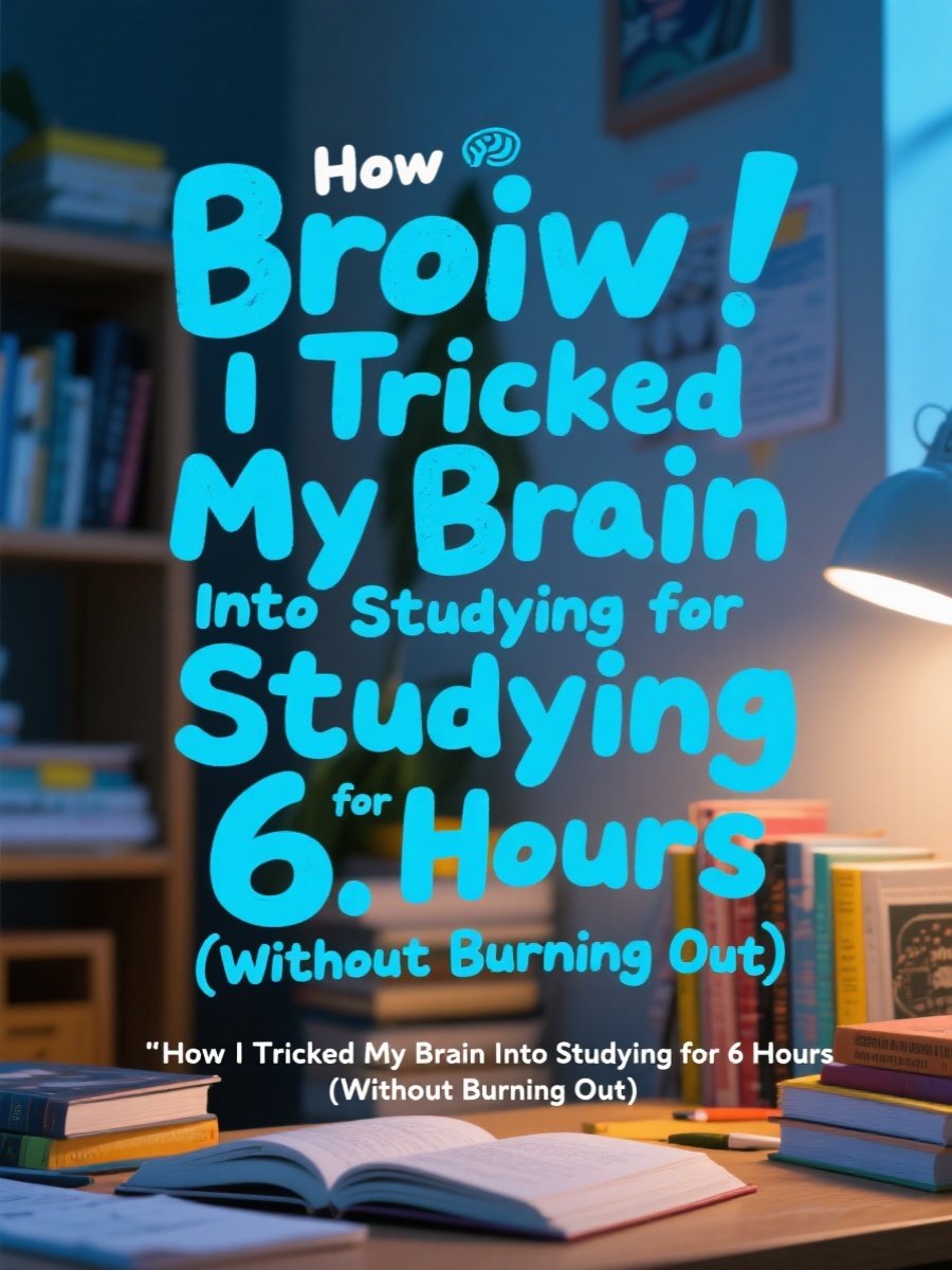 🧠 How I Tricked My Brain Into Studying for 6+ Hours (Without Burning Out)