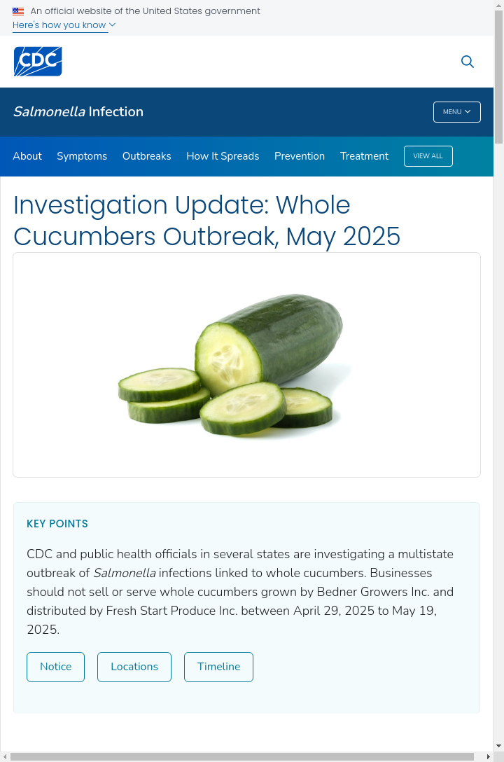 Cucumber Crisis: Salmonella Strikes!