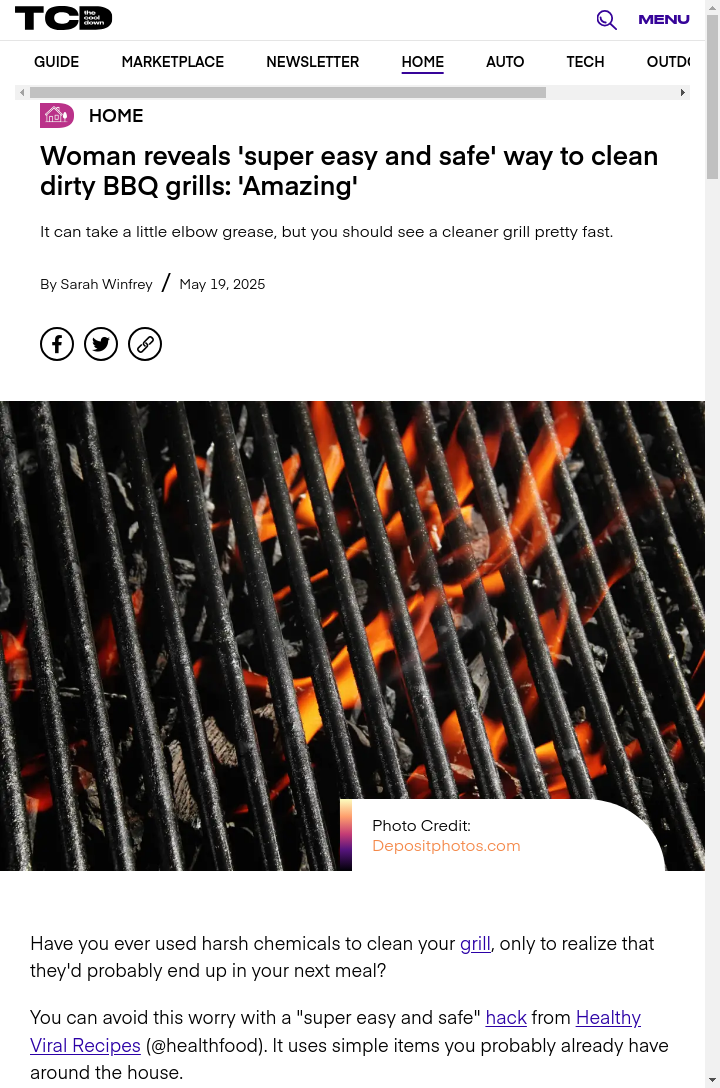 Lemon Hack for Grill Cleaning 🍋🔥