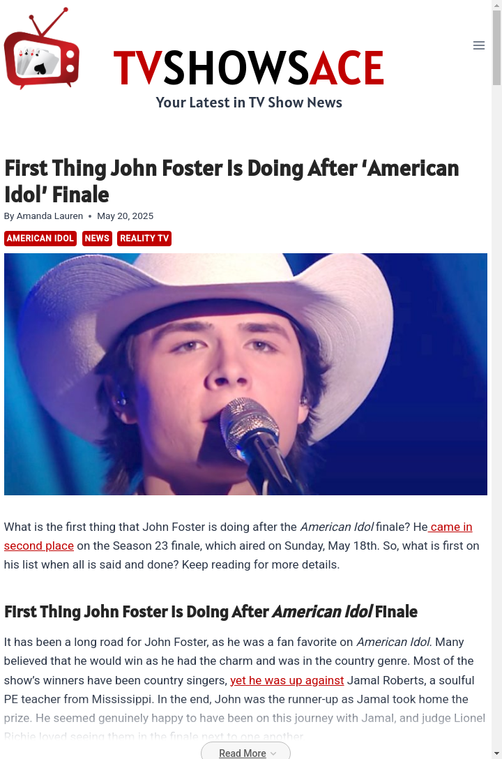 John Foster’s Next Move After Idol 🎤