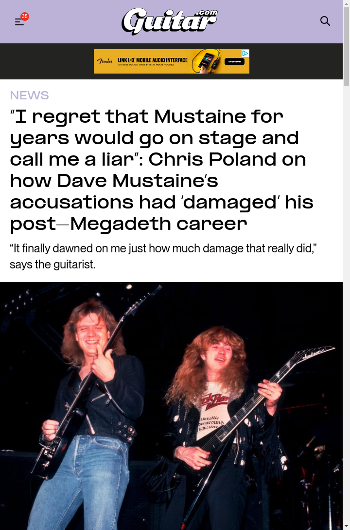 Mustaine's Words Still Haunt Poland 😬