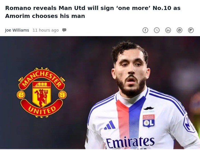Red Devils Eye Another No.10 After Cunha