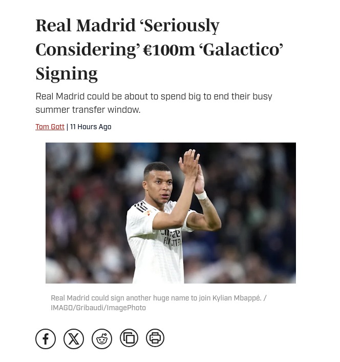Who Will Be Madrid’s Next Galactico?