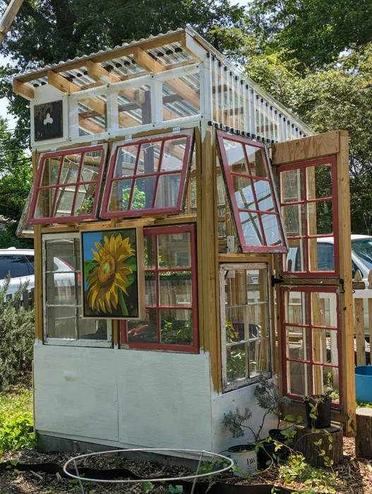 did i just hack my backyard with a greenhouse made from junk?