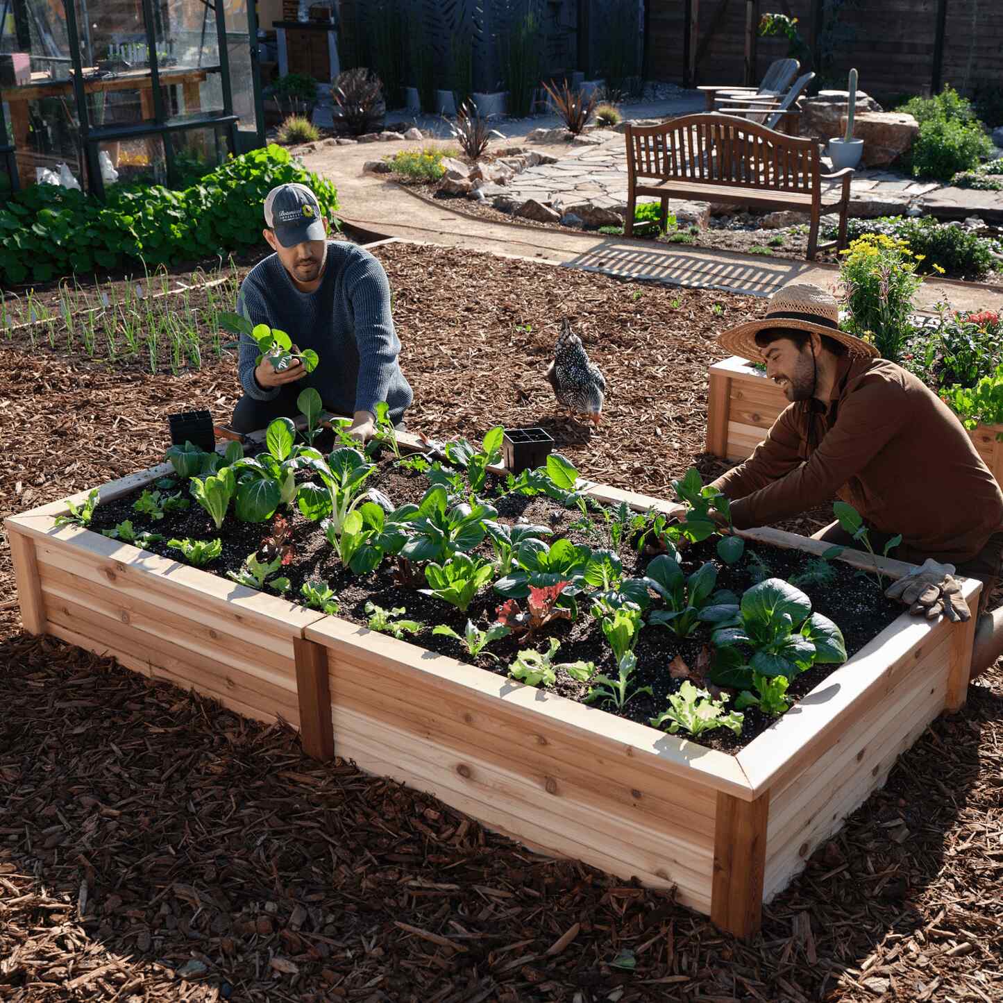 did i really just build a massive 10x12 cedar garden bed solo?