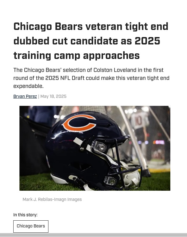 Is Smythe the Odd Man Out at TE?