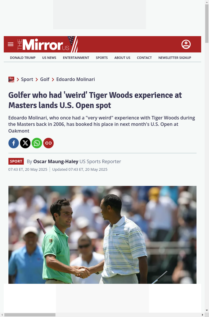 Edoardo’s Wild Tiger Woods Masters Memory