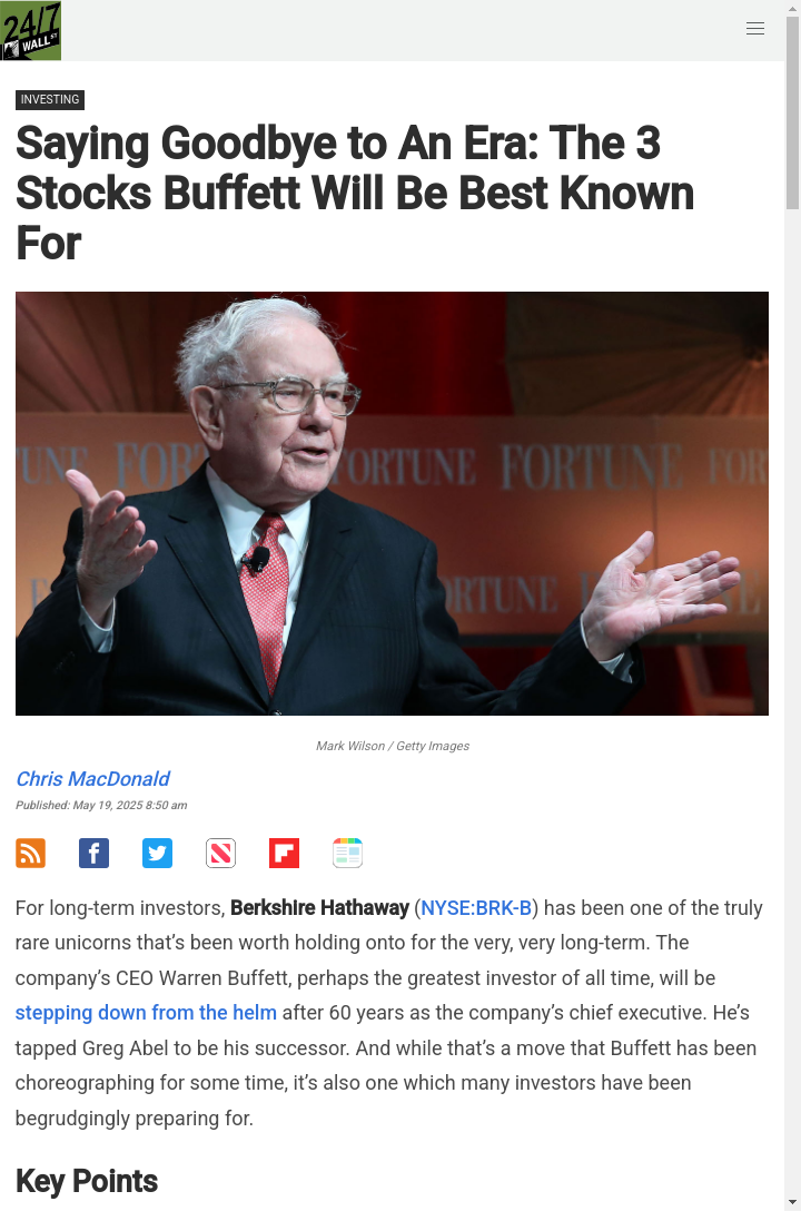 Buffett’s Top 3: Coke, Amex, Apple?!