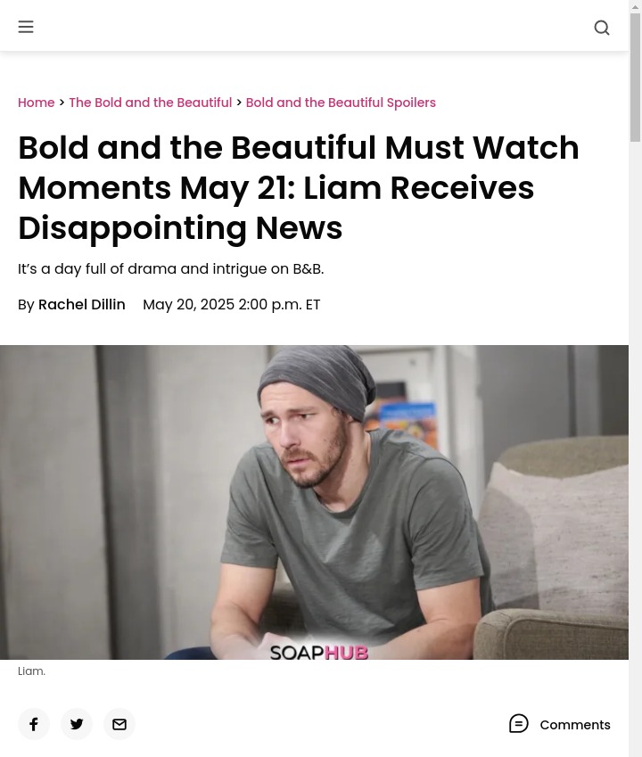 Liam’s Shocking News 😱 on B&B!