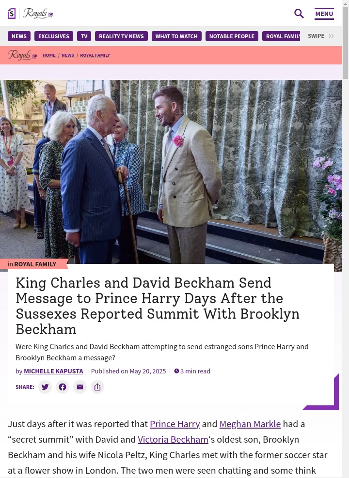 Did Charles & Beckham Shade Harry? 👀