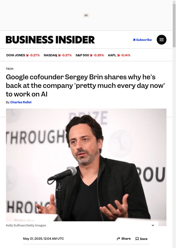 Sergey Brin’s Back—Here’s Why It Matters