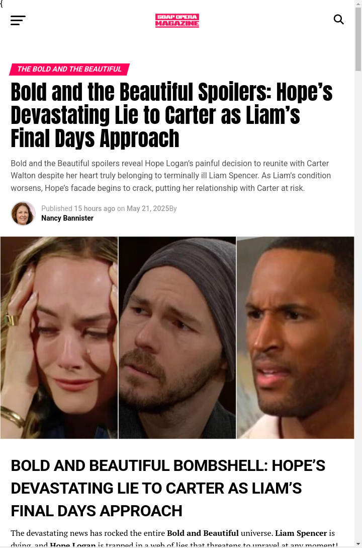Hope’s Heartbreak: Is Carter Just a Rebound? 💔