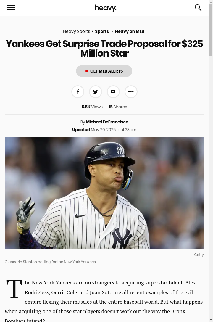 Should the Yankees Deal Big G to Seattle?