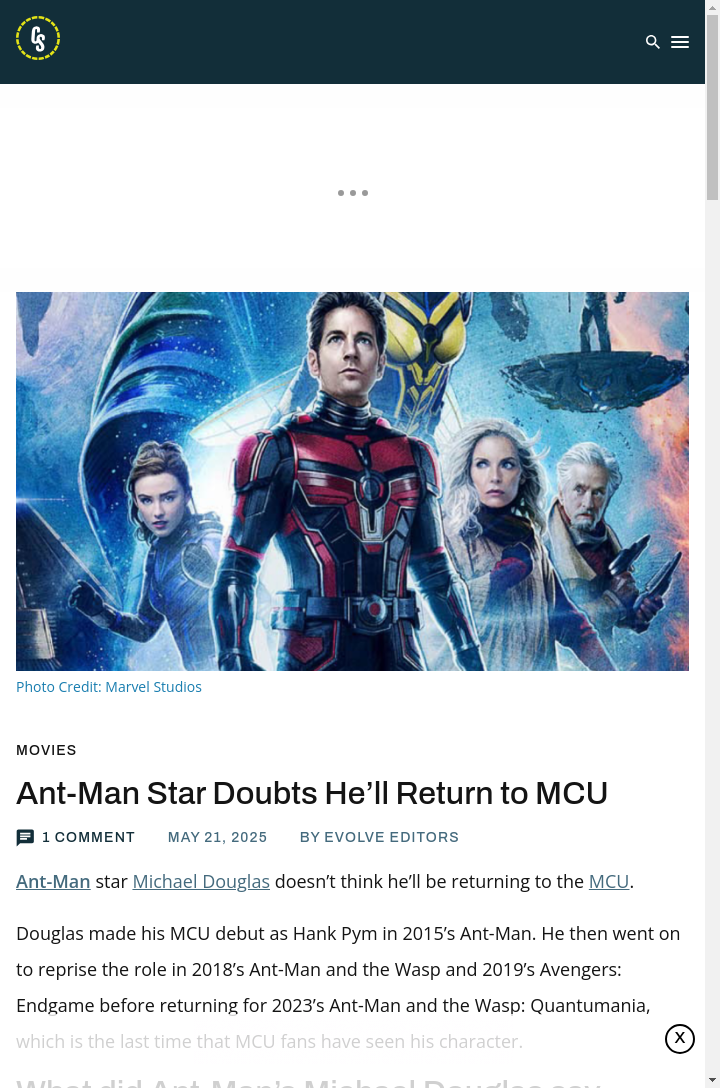 Michael Douglas Out of MCU? 🐜