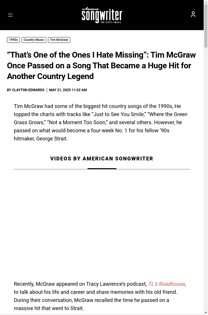 Tim McGraw’s Regret Over Strait’s Hit 😬