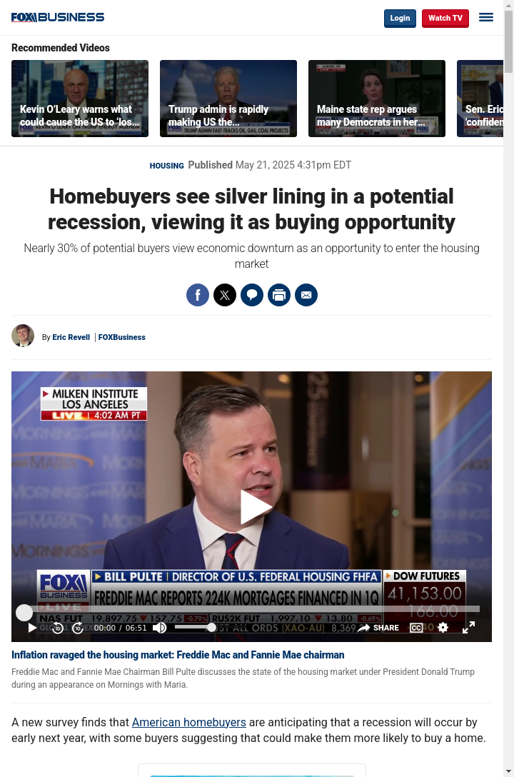 Why Some Folks Hope for a Recession