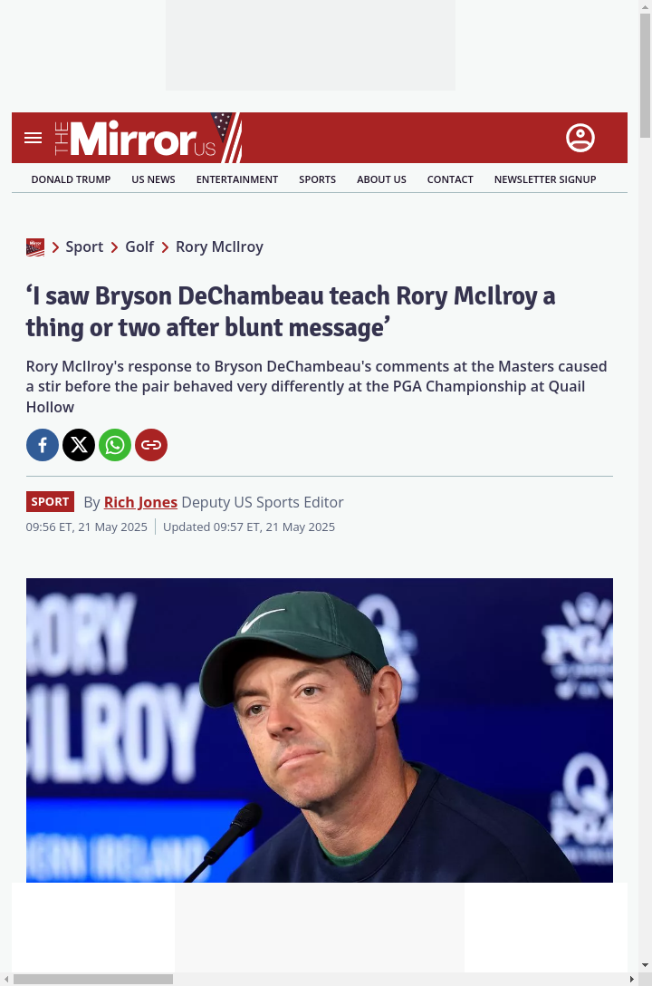 DeChambeau’s Class vs. Rory’s Silence?