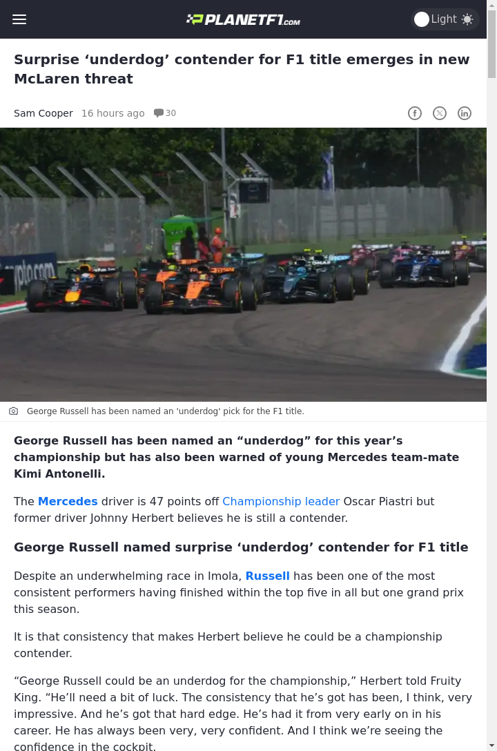Russell: Dark Horse or Mercedes’ Main Man?