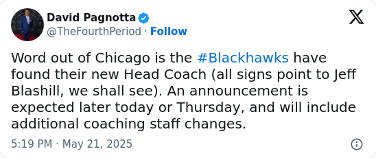 Blashill Era Begins: Can Hawks Soar?
