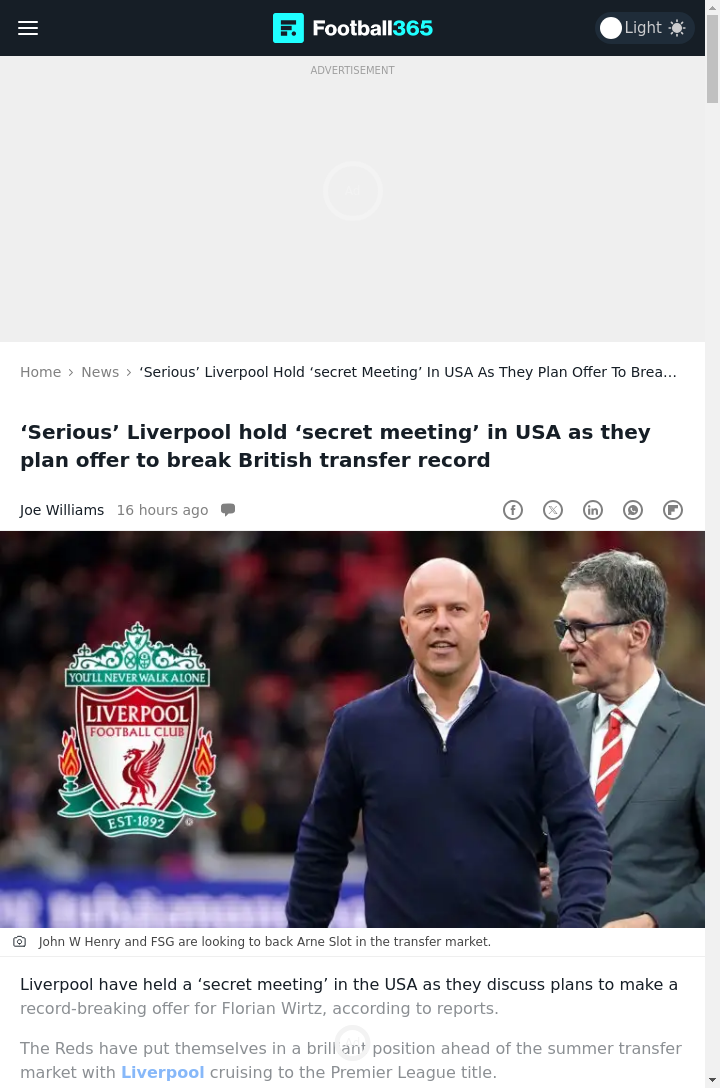 Reds Plot Record Wirtz Swoop in Secret