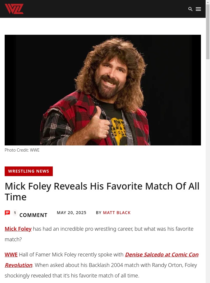 Foley Picks His Hardcore Classic vs. Orton