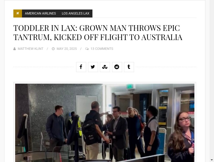 Grown Man’s Meltdown at LAX Goes Viral