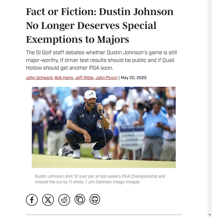 Is DJ Still Major-Worthy After PGA Flop?