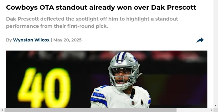 Rookie Booker Earning Dak’s Trust Early