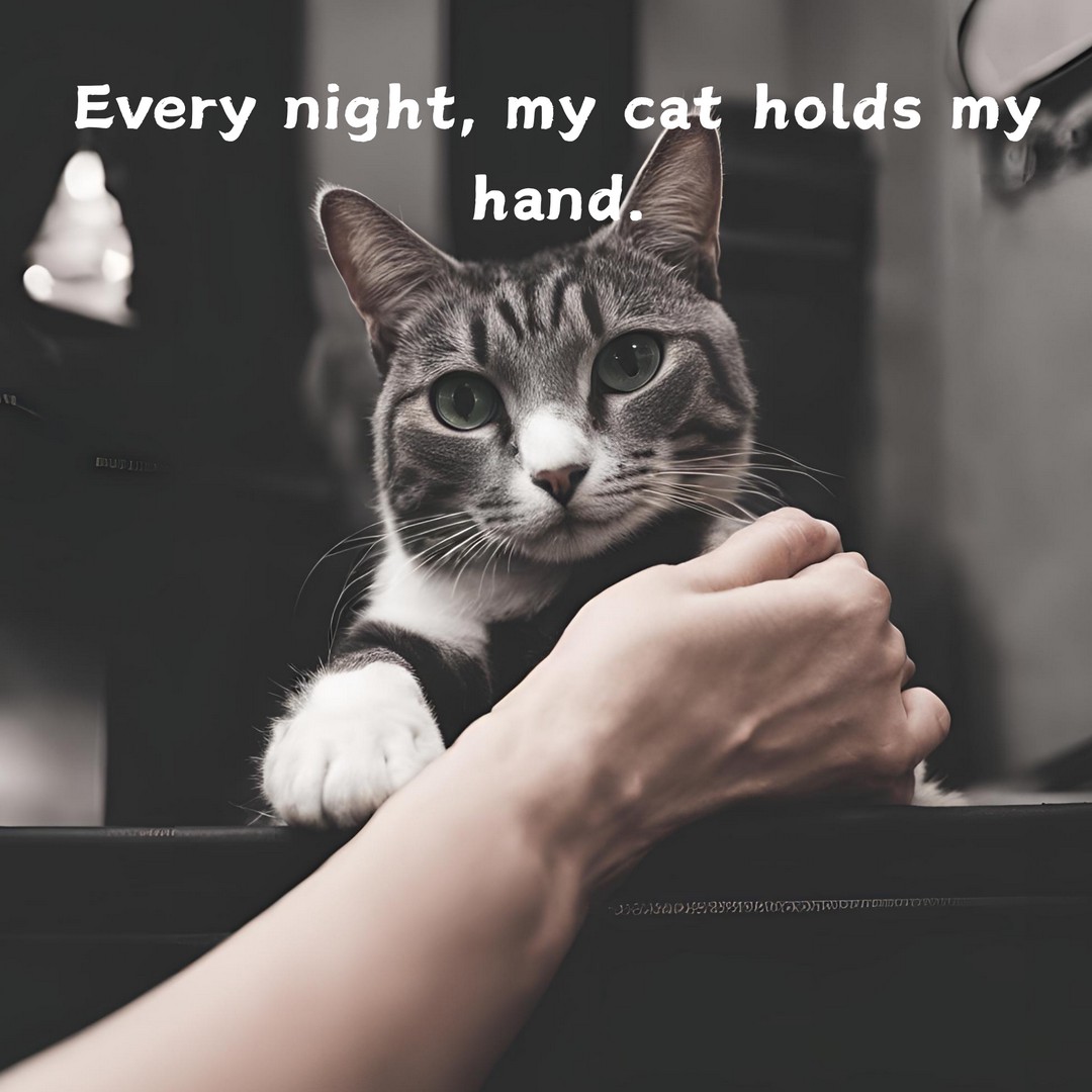He holds my hand like he’s human