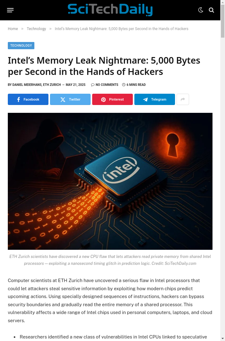 Intel Chips: Speed vs. Security Dilemma?