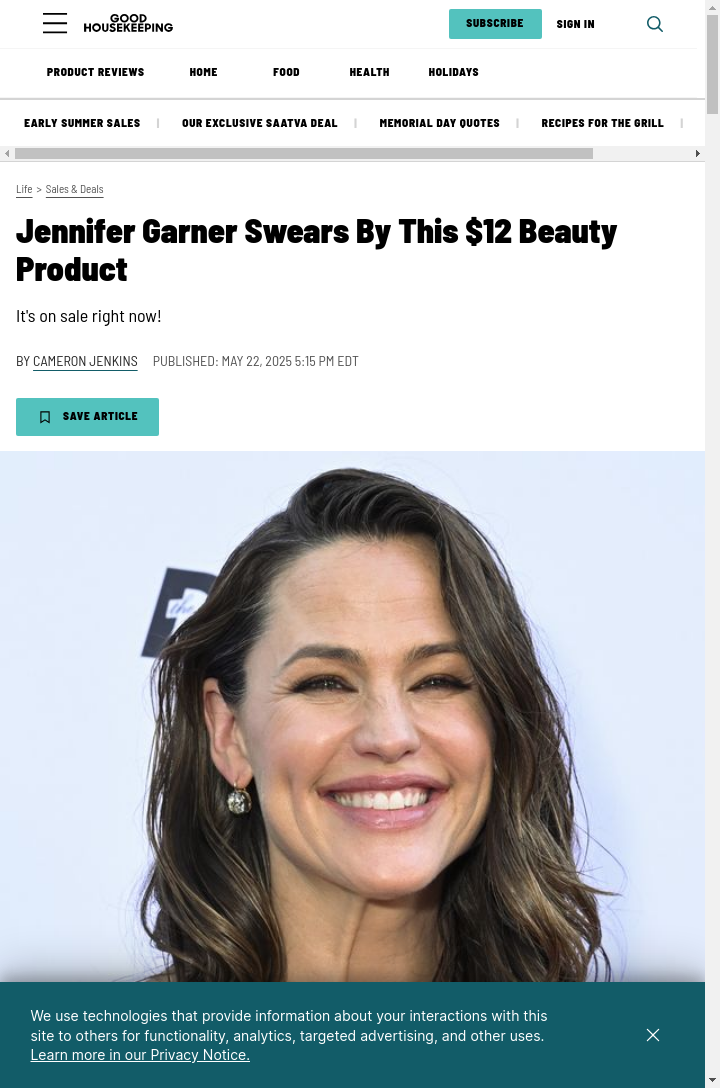Jennifer Garner’s $12 Skincare Secret