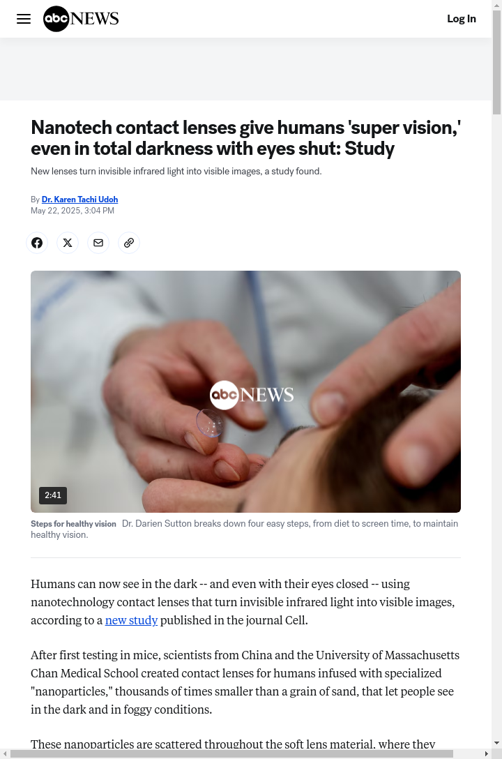 Would You Wear Night Vision Contacts?