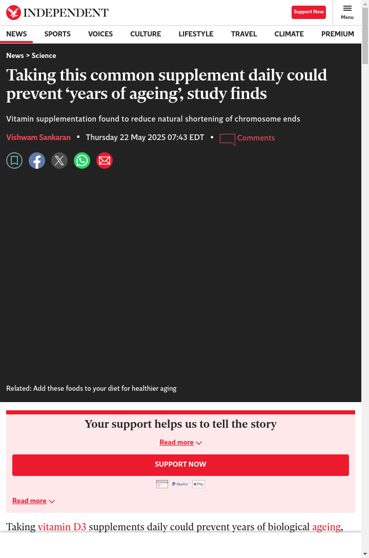 Vitamin D3: The Anti-Ageing Secret?