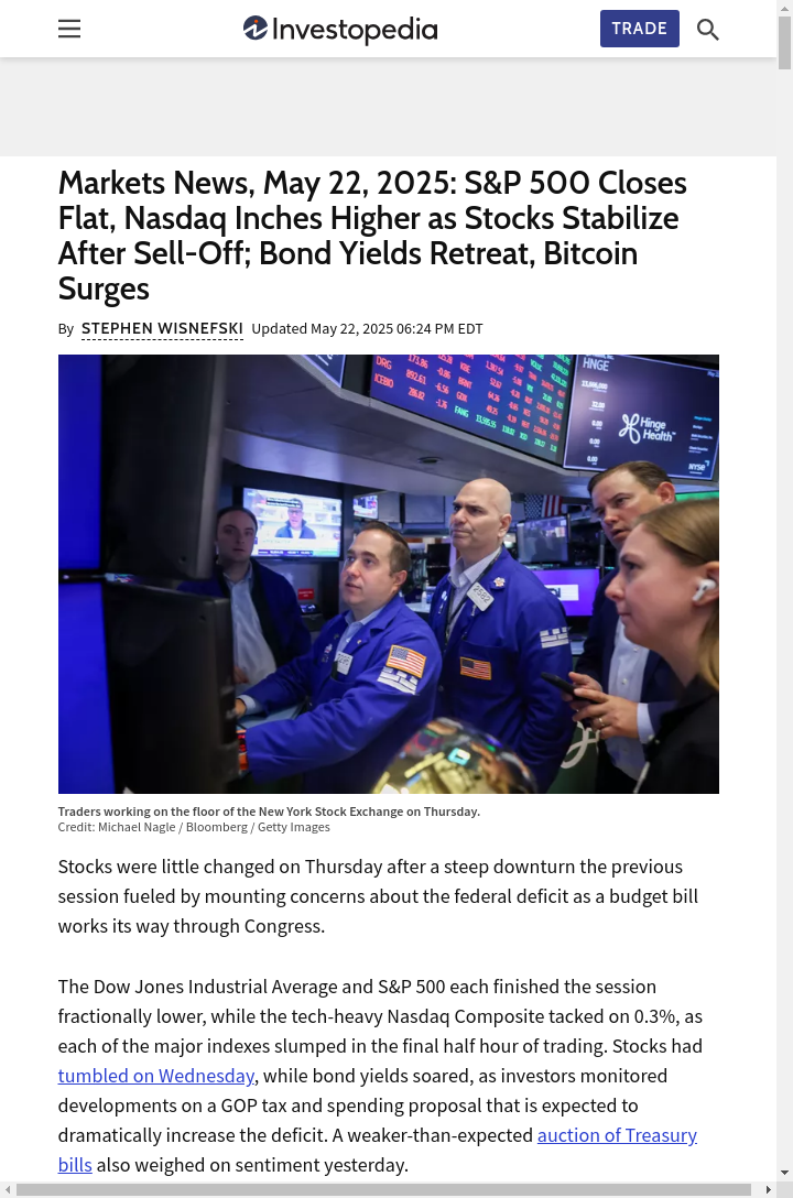 Stocks Bounce Back, But Solar Gets Burned