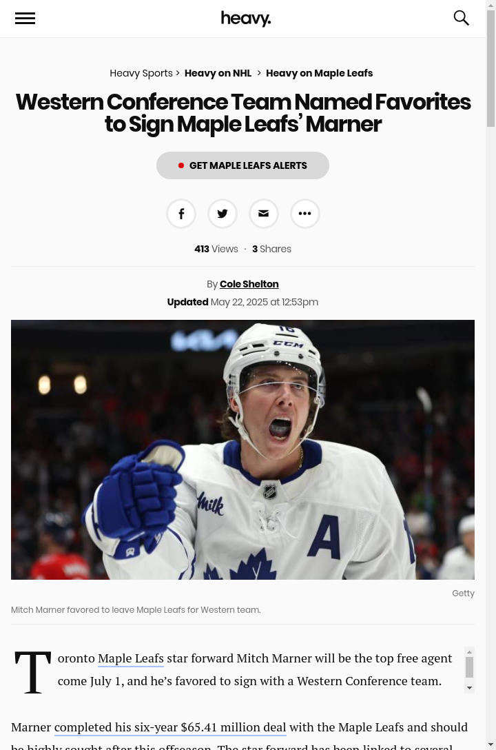 Marner to Windy City? Blackhawks Lead Race