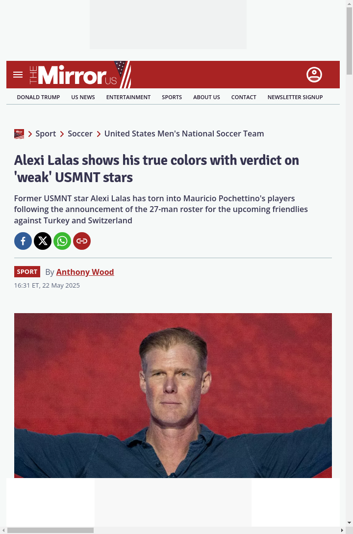 Lalas Blasts USMNT’s ‘Soft’ Summer Roster