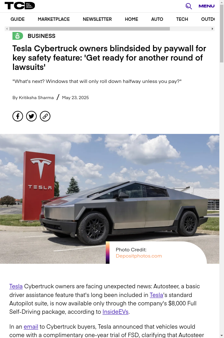 Tesla’s Latest Paywall Drama: Autosteer Gone?