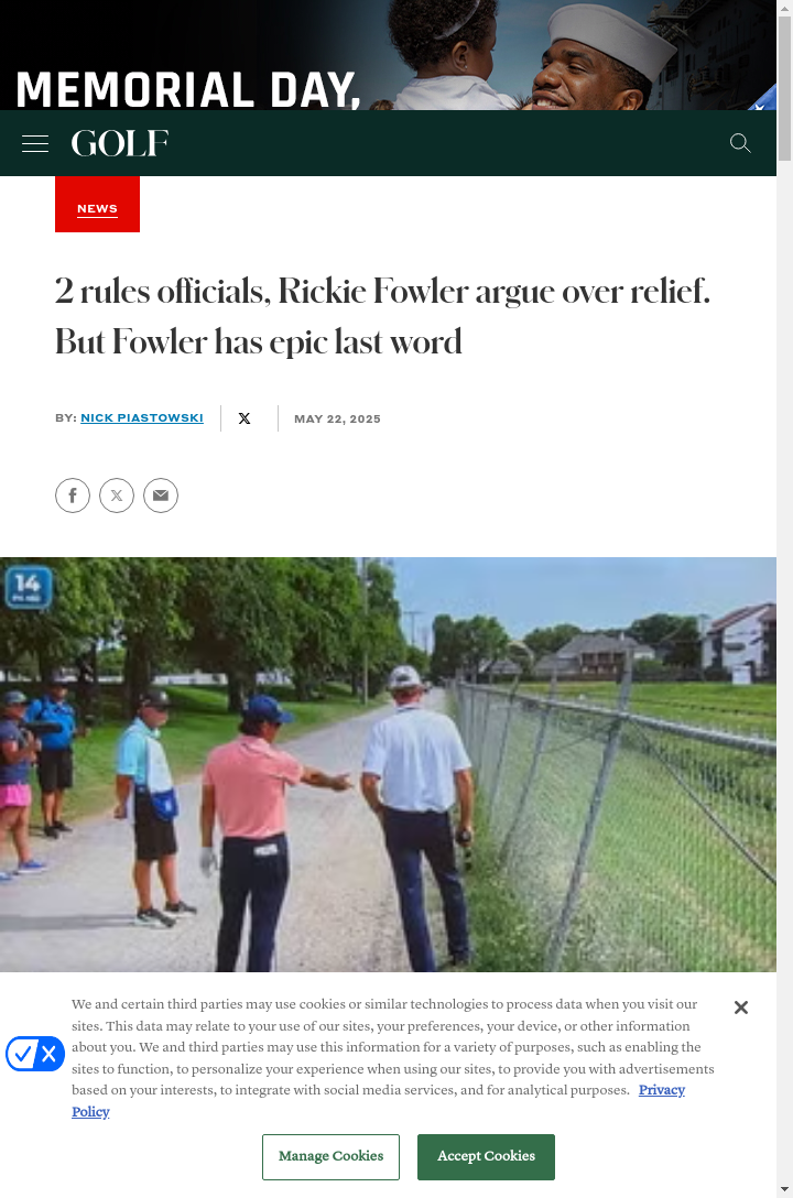 Rickie’s Fence Shot Sparks Rules Debate