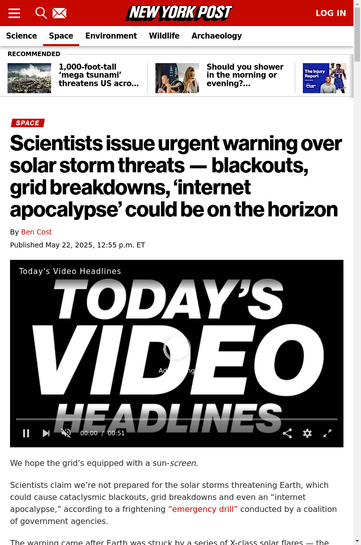 Solar Storms Could Fry the Internet?!