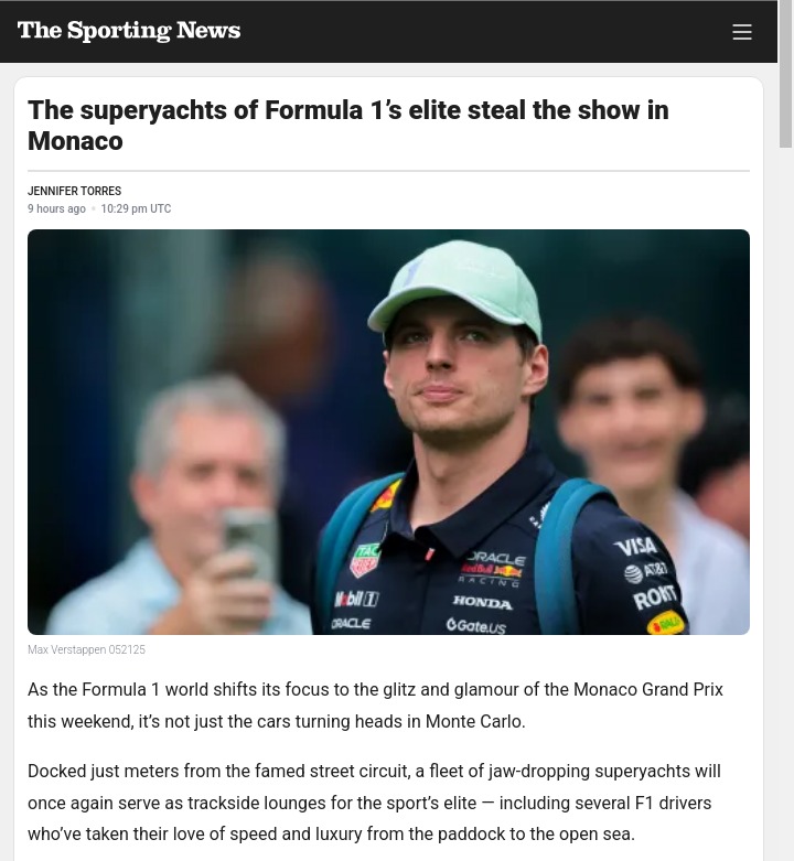 F1 Drivers’ Yachts Are Next-Level Flex