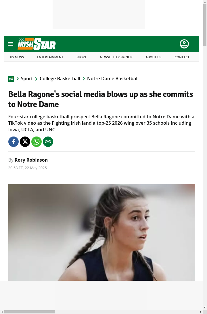 Bella Ragone Joins the Irish—Game Changer?